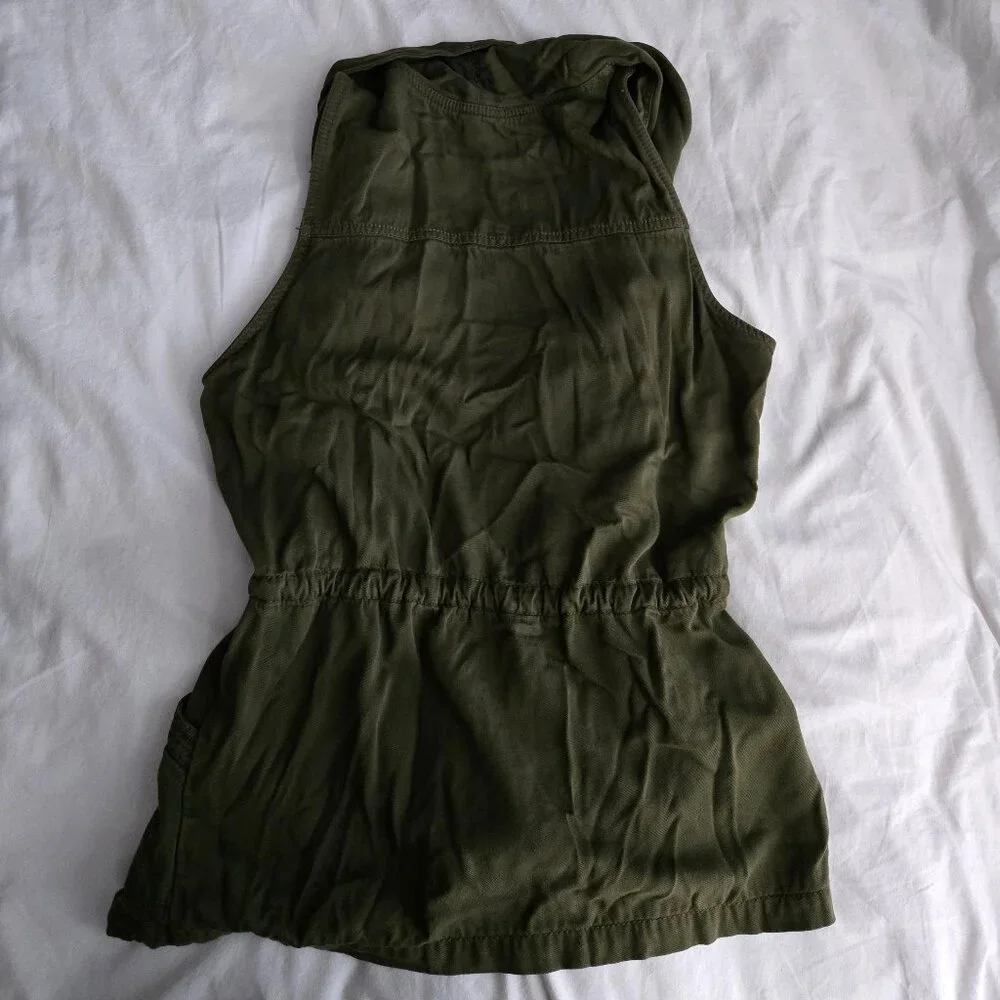 Women's Olive Green Vest Size S Used - Picture 2 of 5